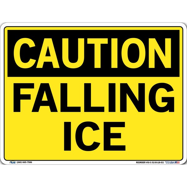 Vinyl Label Sign, 9-1/2" H, 12-1/2" W, Vinyl Label, Rectangle, English, SI-C-52-B-LB-011